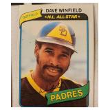 Lot of 15 70s-80s Dave Winfield & Eric Davis Cards