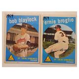 Two 1959 Topps MLB Cards Blatlock & Bruglio