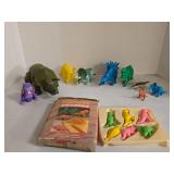 Mixed Dinosaur Toys & Eraser Set Lot
