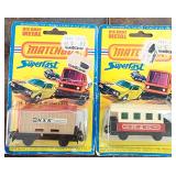 Two 1976 NIB Matchbox Train Cars