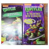 Two VTG NIB Ninja Turtles Valentines