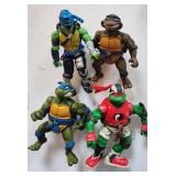 4 VTG Teenage Mutant Ninja Turtle Figures