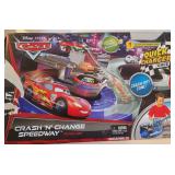 Disney Cars Crash N Change Speedway Track Setw/Box