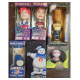 Lot Of 6 VTG NIB Bobble Heads