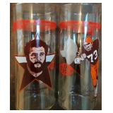 1981 Cleveland Browns Dr Pepper Glasses 2pc Set