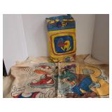 Vintage Disney & Pac-Man Pillowcase Lot