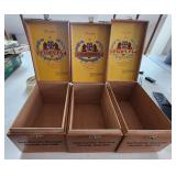 3 Baccarat Havana Game Cigar Boxes
