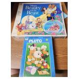 Two VTG Pluto & Beauty & the Beast Board Games