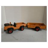 Vintage Fisher Price Jeep & Trailer Toy
