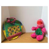 Barney Plush & 1992 Barney Backpack Lot