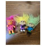 Vintage Troll Dolls & Skate Bear Lot