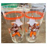 Two 1970s Cleveland Browns Glasses