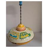 Vintage Tin Litho Train Spinning Top