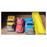 3 VTG 1980s Buddy L Semi Trucks & Trailer