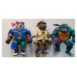 3 1990s Teenage Mutant Ninja Turtle Figures