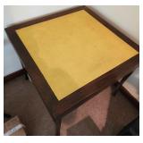 VTG MCM Wooden Card Table Felt Top