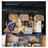 Tool Box Full of Hardware & Supplies