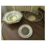 Silverplate Bowls & Decorative Basket Lot