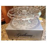 VTG Crystal Gorham Cake Plate