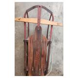 VTG Carol Wood & Metal Flexible Flyer Style Sled