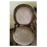 Antique Victorian Side Chair Cherry Trim