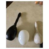 Vintage Wooden and Milk Glass Darning Eggs