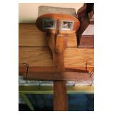 Antique Holmes Style Stereoscope Viewer Tin & Wood