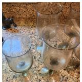 8 VTG Green Wine Glasses