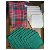 Holiday Tablecloth & Cloth Napkin Lot