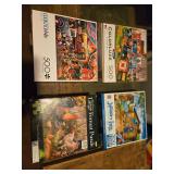 Assorted Jigsaw Puzzle Lot of 4
