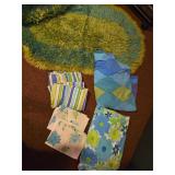 Vintage Bed Linens & Shag Rug