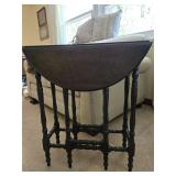 Dark Wood Gate Leg Drop Leaf Table