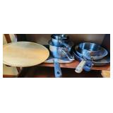 LG Lot of Pots & Pans & Lazy Susan