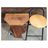 Two PC Lot Stool & End Table