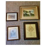 Framed Landmark & Inspirational Art Lot