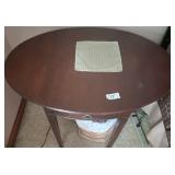 Drop Leaf Cherry End Table W Drawer