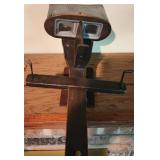 Antique Monarch Stereoscope Viewer Tin Hood & Wood
