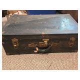 Antique Black Steamer Trunk