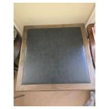 Square Wood & Faux Leather Game Table