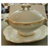 VTG J & G Meakin Porcelain Soup Tureen & Platter