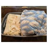 Tote Full of Mixed Blankets & Bedding