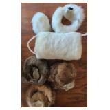 Lot of 6 VTG Childs Fur Winter Accessories