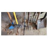 Mixed Lot Of Garden & Farm Tools Shovels & More