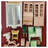 LG Assortment Of VTG Doll House Furn & Figures
