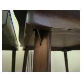 Vintage Wood & Faux Leather Card Table