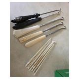 Antique Victorian Button Hooks & Bone Crochet Set