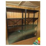 Pair of Heavy Duty 5-Tier Black Metal Shelving