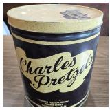 VTG Charlie Pretzel Tin W Lid