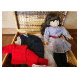 VTG Girl Samantha Doll+ Case Clothes Books