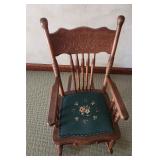 VTG Oak Childs Rocking Chair